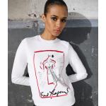 Nová kolekcia: Dámska Designer Jesenná móda Karl Lagerfeld bielej farby na zimu 