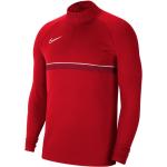 Pánske Mikiny na zips Nike Dri-Fit červenej farby z polyesteru vo veľkosti XXL na zips na zimu 