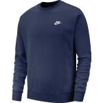 Pánska Jesenná móda Nike Sportswear modrej farby v športovom štýle s vyšívaným vzorom s okrúhlym výstrihom Zľava na zimu 