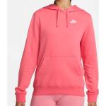 Dámska Jesenná móda Nike Sportswear ružovej farby z bavlny s kapucňou na zimu 