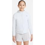 Dievčenské Detské mikiny na zips Nike Sportswear sivej farby v športovom štýle z bavlny 