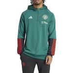 Jesenná móda adidas zelenej farby vo veľkosti XXL s kapucňou s motívom Manchester United Zľava na zimu 