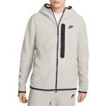 Pánska Jesenná móda Nike Sportswear Tech Fleece sivej farby v športovom štýle z flisu s kapucňou Zľava na zimu 