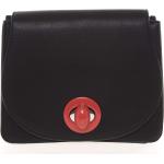 Dámske Crossbody kabelky Silvia Rosa čiernej farby v modernom štýle zo syntetiky na zips 