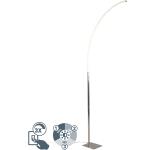 LED stojacie lampy Qazqa oceľovo šedej farby v modernom štýle z kovu v zľave 