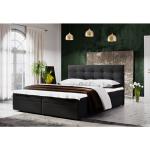Dvojlôžkové postele atracítovej farby v modernom štýle s úložným priestorom 