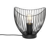 Stolové lampy Qazqa čiernej farby v modernom štýle z kovu stmievateľné v zľave kompatibilné s E27 