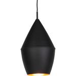 Visiace lampy Qazqa čiernej farby v elegantnom štýle s geometrickým vzorom z kovu v zľave kompatibilné s E27 