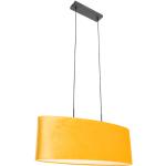 Visiace lampy Qazqa žltej farby v modernom štýle z kovu oválne v zľave kompatibilné s E27 
