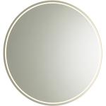 Okrúhle zrkadlá Qazqa transparentnej farby v elegantnom štýle zo skla s osvetlením v zľave s priemerom 80 cm 