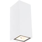 Vonkajšie nástenné svietidlá Qazqa bielej farby v elegantnom štýle z kovu stmievateľné v zľave kompatibilné s GU10 