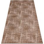 Moderní MEFE koberec 9401 Pásy vintage - Strukturální, dvě úrovně rouna béžový / hnědý 120x170 cm
