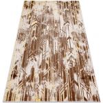 Moderní MEFE koberec B402 Vintage - Strukturální, dvě úrovně rouna tmavě-béžový 80x150 cm