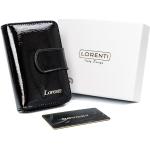Módna kožená peňaženka lakovaná čierna - Lorenti 115SH čierna