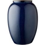 Vázy modrej farby s kvetinovým vzorom z keramiky s výškou 25 cm s priemerom 25 cm 