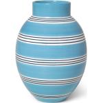 Vázy modrej farby v modernom štýle z keramiky s výškou 30 cm s priemerom 30 cm 