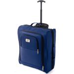 Pánske Cestovné tašky na kolieskach modrej farby z polyesteru v zľave 