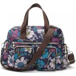 Pánske Cestovné tašky modrej farby s kvetinovým vzorom z polyesteru v zľave 