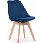 Jedálenské stoličky modrej farby v škandínávskom štýle z bukového dreva s motívom The Hobbit Nori 