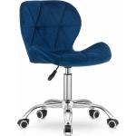 Kancelárske stoličky modrej farby zo zamatu 