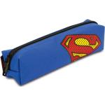 Chlapčenské Školské peračníky modrej farby so zábavným motívom na zips s motívom Superman v zľave 