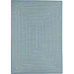 Vysoko odolné koberce floorit@ modrej farby s geometrickým vzorom z polypropylénu 