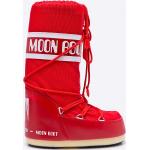 Dámske Čižmy Moonboot červenej farby zo syntetiky vo veľkosti 35 na zimu 