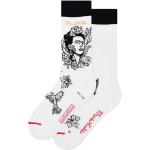 Pánske Členkové ponožky MuseARTa bielej farby v ležérnom štýle s kvetinovým vzorom z bavlny 44 s motívom Frida Kahlo v zľave 