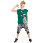 Chlapčenské Detské tričká sivej farby z bavlny s motívom Dinosaurus 2 ks balenie v zľave 