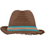 Myrtle Beach Letný slamenný klobúk MB6703 - Nugátová / tyrkysová | S/M