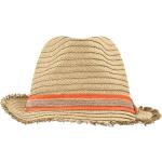 Myrtle Beach Letný slamenný klobúk MB6703 - Slamová / oranžová | S/M