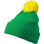 Pánske Zimné čiapky Myrtle Beach žltej farby Onesize s brmbolcom 