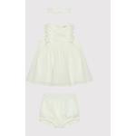 Dievčenské šaty NAME IT bielej farby v elegantnom štýle z bavlny do 2 mesiacov v zľave 
