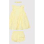 Dievčenské šaty NAME IT žltej farby v elegantnom štýle z bavlny do 9 mesiacov v zľave 