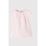 Dievčenské šaty NAME IT BIO ružovej farby z bavlny do 6 mesiacov v zľave udržateľná móda 