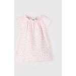 Dievčenské šaty NAME IT BIO ružovej farby z bavlny do 9 mesiacov v zľave udržateľná móda 