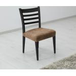 Návleky na stoličky hnedej farby v modernom štýle zo zamatu 2 ks balenie v zľave 