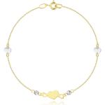 Korálkové náramky Šperky eshop zlatej farby so zábavným motívom z bieleho zlata na Valentín 