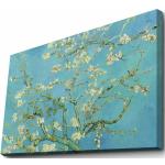 Obrazy tyrkysovej farby z dreva 70x100 s motívom Van Gogh 