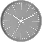 Nástenné hodiny sivej farby z plastu 
