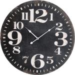 Nástenné hodiny antic line čiernej farby vo vintage štýle z dreva 