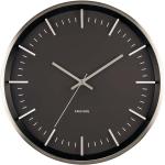 Pánske Nástenné hodiny Karlsson čiernej farby zo železa v zľave 