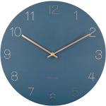 Pánske Nástenné hodiny Karlsson modrej farby z ocele 
