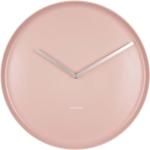 Pánske Nástenné hodiny Karlsson ružovej farby z keramiky 