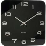Pánske Nástenné hodiny Karlsson čiernej farby vo vintage štýle zo skla 