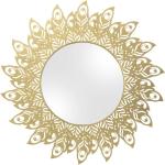 Okrúhle zrkadlá zlatej farby v elegantnom štýle s rámom s priemerom 60 cm 