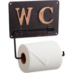 Držiaky na WC papier antic line hnedej farby vo vintage štýle z kovu v zľave 