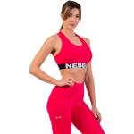 Dámske Športové podprsenky Nebbia červenej farby z polyamidu technológia Oeko-tex vo veľkosti XS so strednou podporou s prekríženými ramienkami vhodné na posilňovanie udržateľná móda 
