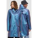 Pánske Prechodné bundy Rains nepremokavé modrej farby z polyesteru v zľave 