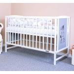 Detské Postieľky pre bábätká sivej farby so zebrovým vzorom z borovicového dreva ekologicky udržateľné 